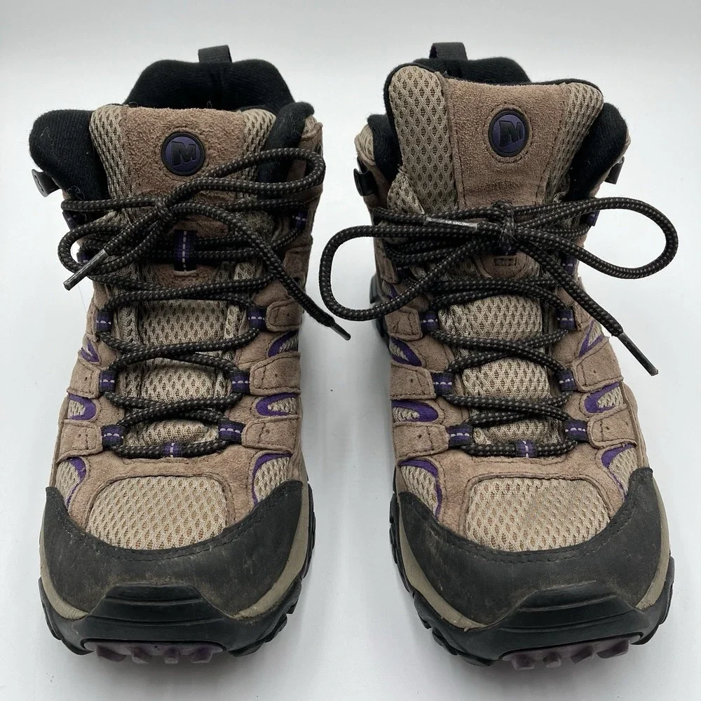 Merrell Moab 2 Ventilator Mid Hiking Boots Bracken Purple Size 9W Women's